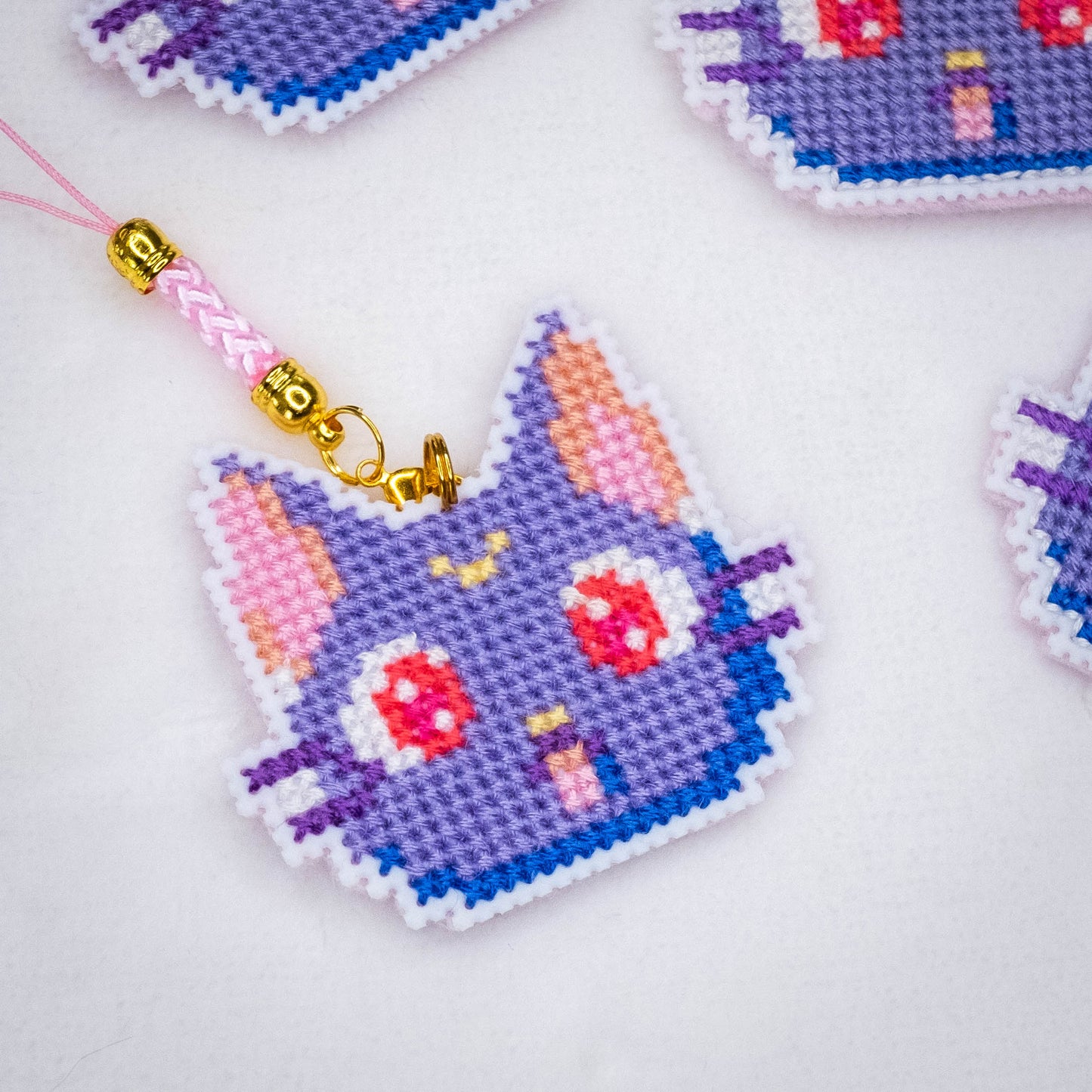 Kit point de croix Sailor Moon - Porte-clé chat Luna